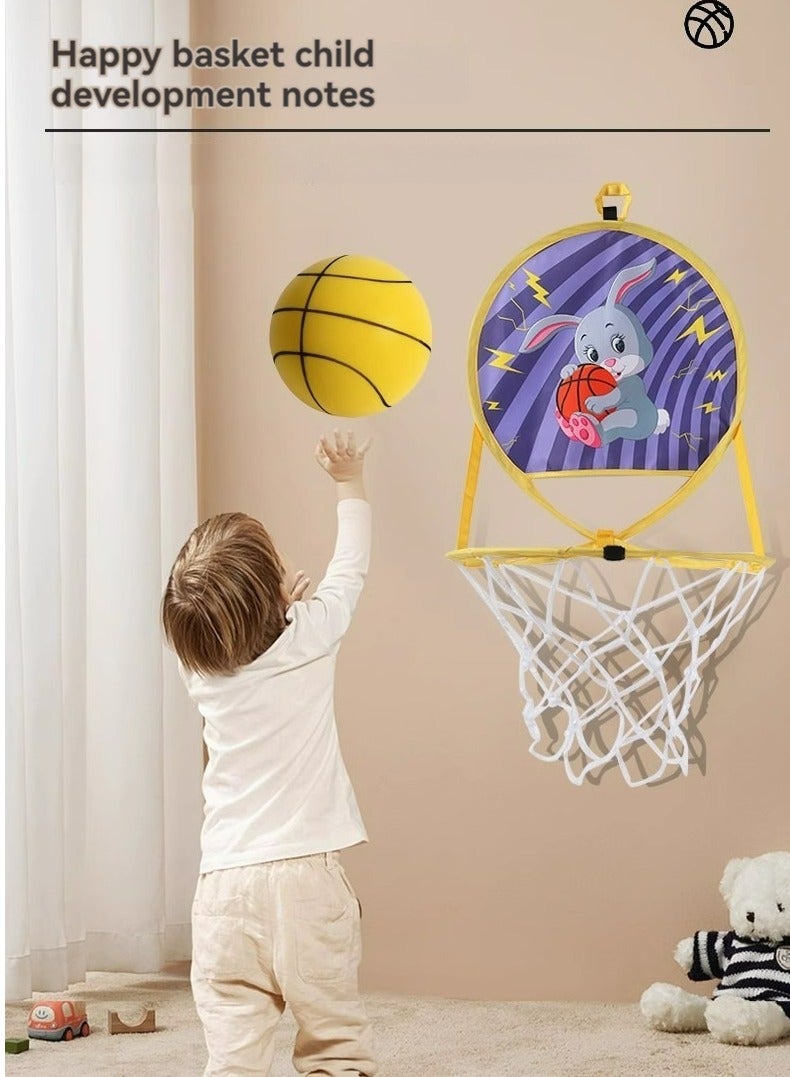 عام لا ضوضاء كرة السلة في الأماكن المغلقة للأطفال والبالغين من العمر 6 سنوات ، 24 سم في القطر ، صمت كرة السلة للأطفال ، كرة السلة حجم 7 - Image 2