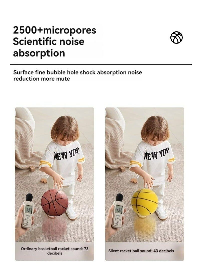 عام لا ضوضاء كرة السلة في الأماكن المغلقة للأطفال والبالغين من العمر 6 سنوات ، 24 سم في القطر ، صمت كرة السلة للأطفال ، كرة السلة حجم 7 - Image 3