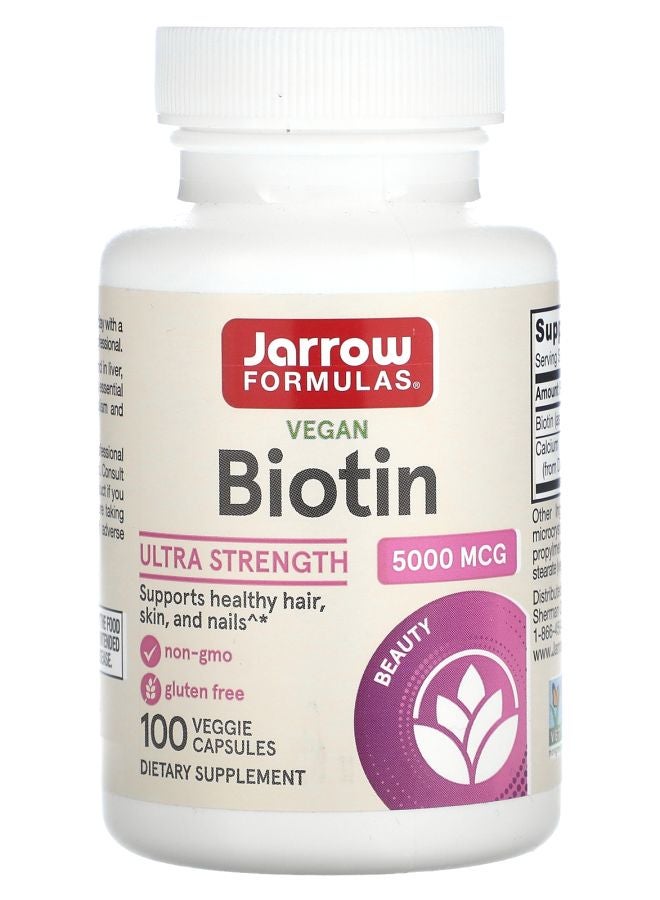 jarrow formulas Biotin 5000 mcg 100 Veggie Capsules