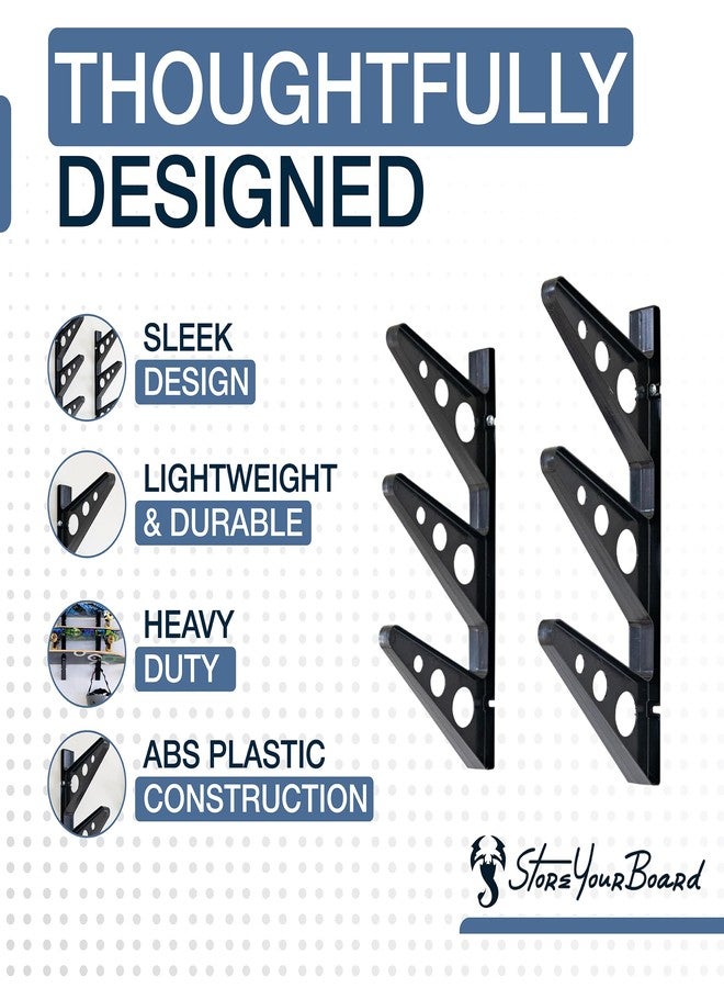 StoreYourBoard Longboard Wall Rack, Triple Longboard Storage - Image 4