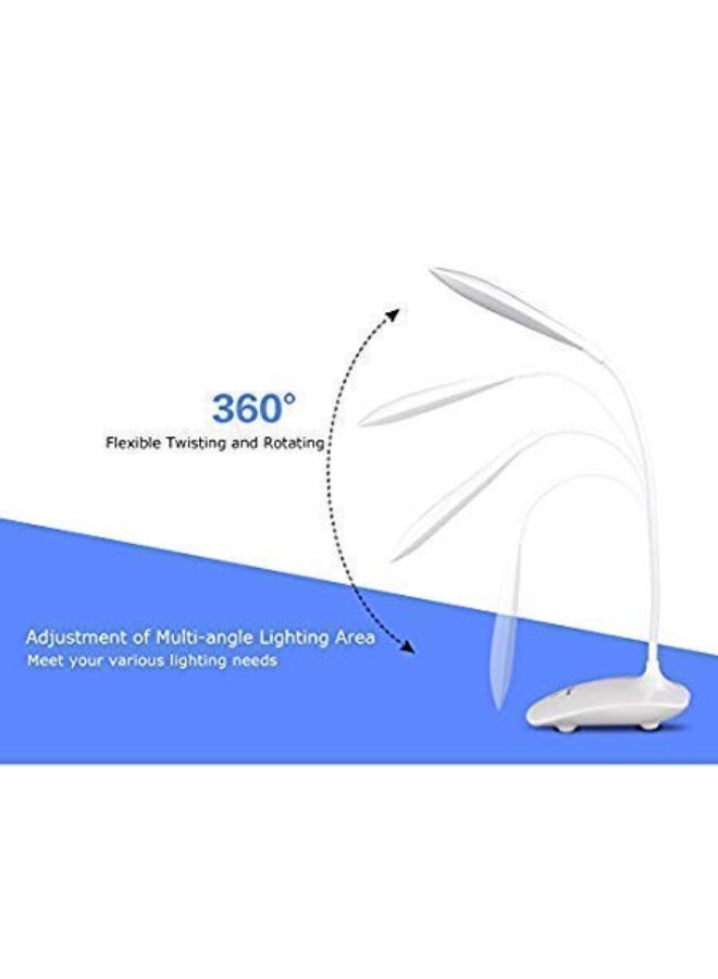 بريمو بلس مصباح مكتبي LED قابل لإعادة الشحن USB لحماية العين باللون الأبيض أبيض - Image 5