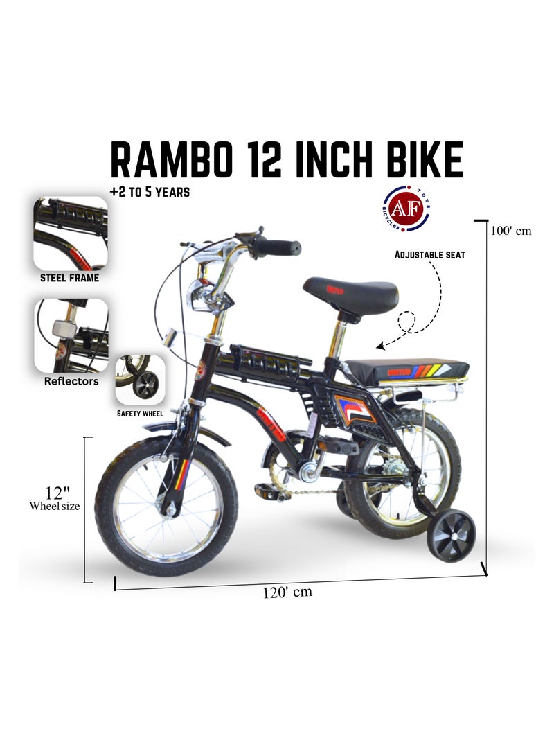 Rambo Children’s Upgraded 16-Inch Rambo Bike for Young Riders – Sturdy Frame, Training Wheels, Front Basket, and Comfortable Seat – Ideal Bicycle for Boys & Girls  - Image 4
