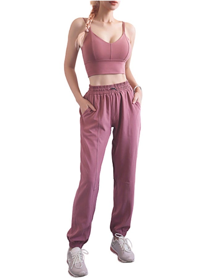 NIBEMINENT Solid Pocket Detail Joggers Pink  - Image 4