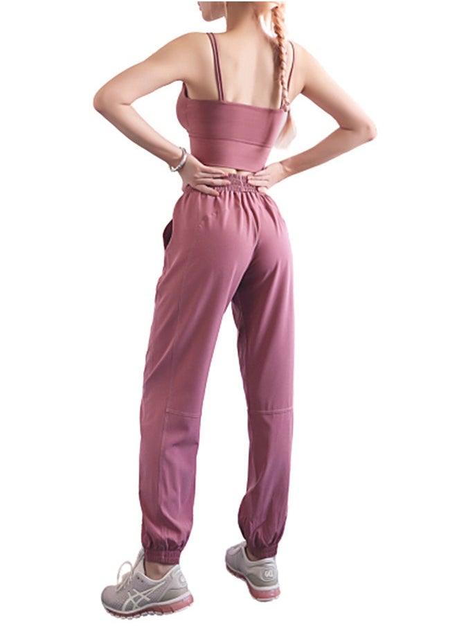 NIBEMINENT Solid Pocket Detail Joggers Pink  - Image 2