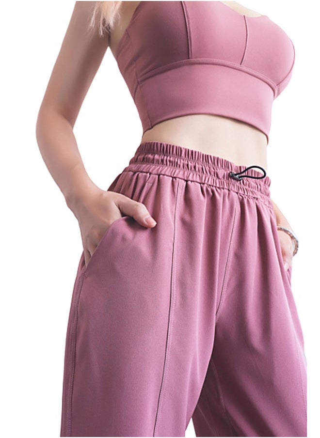 NIBEMINENT Solid Pocket Detail Joggers Pink  - Image 5