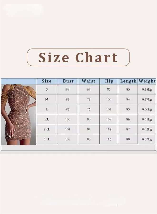 Banquet Party Dress for Women Evening Dresses Halter Neck Sequins Short-Length Sleeveless Prom Ball Gown Wedding Elegant Slim Formal Dresses Bridesmaid Dress - Image 4