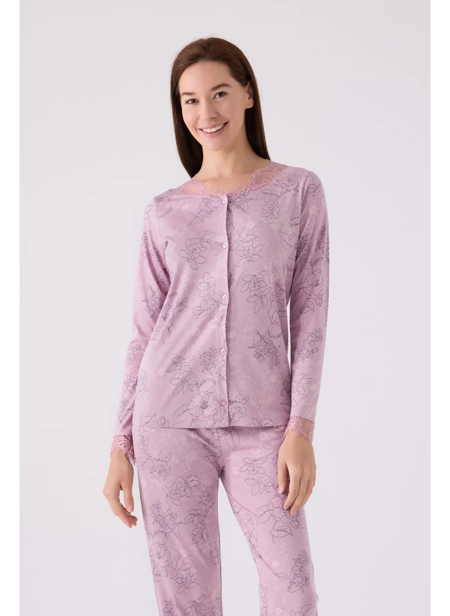 بيير كاردان Double Pajama Set Light Rose - Jersey - 2 Piece Set