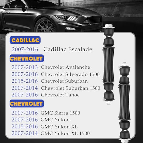 Mormonea K700432 Sway Bar Link Front Stabilizer for 2007-2016 Chevy Silverado 1500 Avalanche Tahoe Suburban GMC Sierra Yukon Cadillac Escalade Front Stabilizer Sway Bar End Link - Image 2