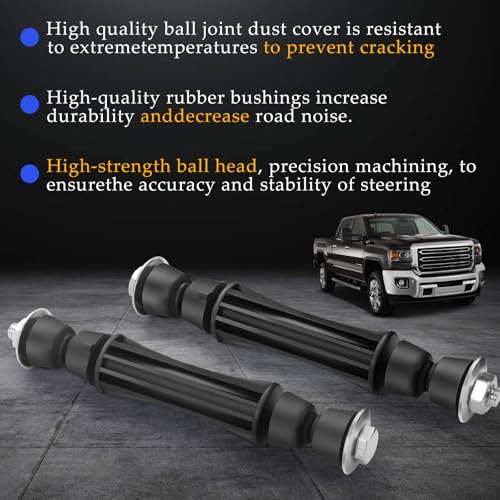 Mormonea K700432 Sway Bar Link Front Stabilizer for 2007-2016 Chevy Silverado 1500 Avalanche Tahoe Suburban GMC Sierra Yukon Cadillac Escalade Front Stabilizer Sway Bar End Link - Image 4