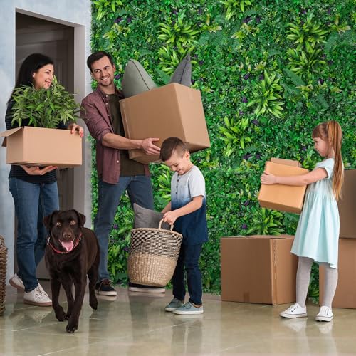 Grooy Artificial Boxwood Panels, Grass Wall Panels 20"x20"(6pcs), Privacy Hedge Fence Screen with UV Protection, Fake Greenery Backdrop for Indoor Wedding and Outdoor Garden Backyard - Image 4