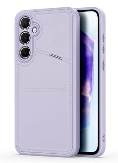 DUX DUCIS DUX DUCIS Rafi II Series Case for Samsung Galaxy A55 5G Case Wallet with Kickstand and Credit Card Holder Compatible with MagSafe Leather Heavy Duty Protective Case Cover (Purple)  - Image 1