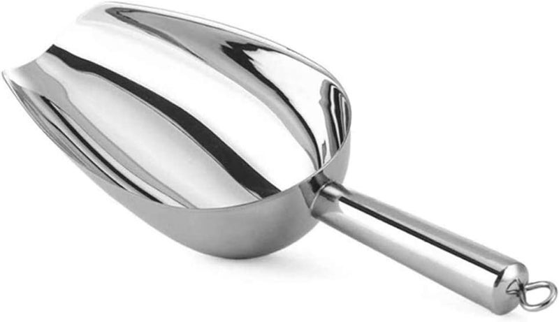 Starthi Stainless Steel Ice Scoop for Freezer, Popcorn, Candy, Flour - Kitchen Bar Spoon Shovel for Ice Cream, Wedding Party (Silver) - Image 1