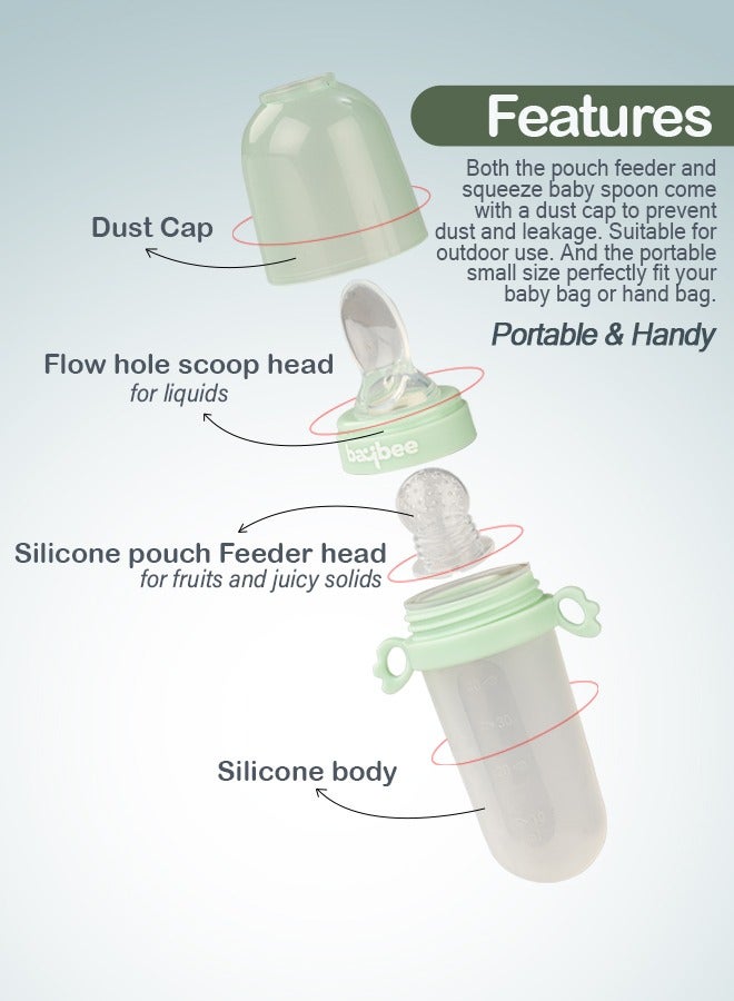 بيبي 2 في 1 علبة  فواكه من السيليكون للرضع - Image 4