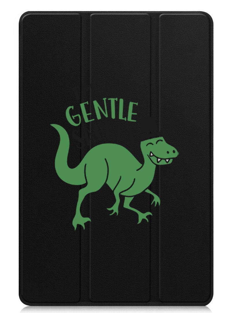 Theodor Protective Flip Case For Samsung Galaxy Tab S6 Lite (2024) With Trifold Stand Auto Wake Sleep Shockproof Cover I am a gentlesaurus - Image 1