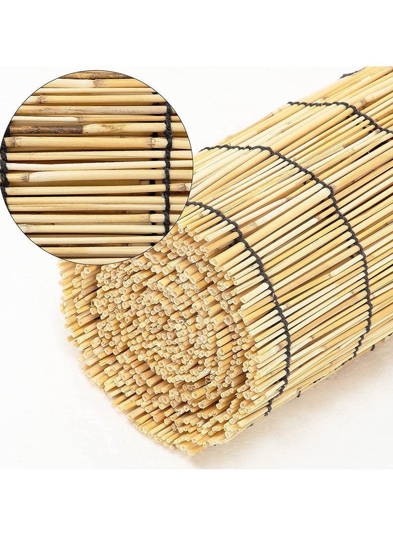LINGWEI 2pcs Bamboo Blinds Natural Bamboo Roll up Window Blind Privacy Screen for Outdoor Patios Light Filtering Roll Up Blinds Easy Installation for Indoor Outdoor - Image 3