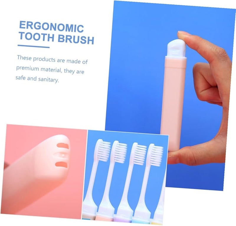5Pcs Foldable Soft Bristle Travel Toothbrushes Portable Camping Daily Use for Adults Random Color - Image 5