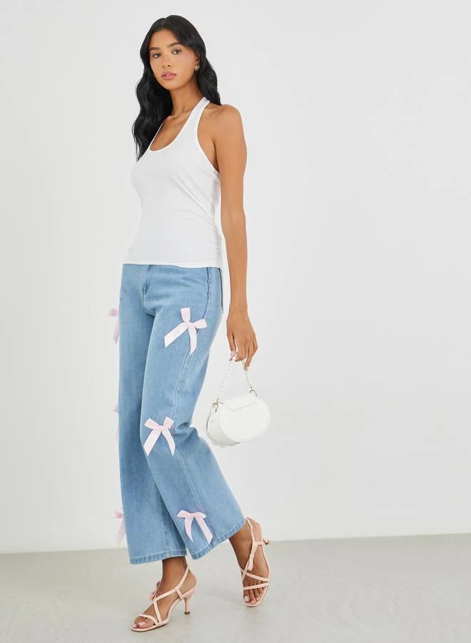 تايك تو Take Two Solid Halter Neck Top