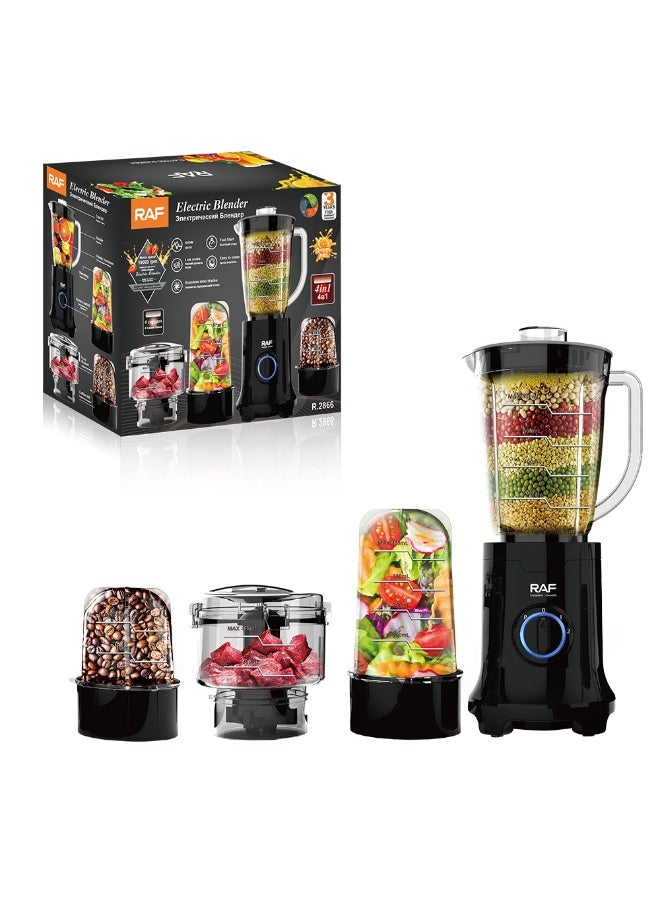 RAF خلاط كهربائي RAF R.2866 400W خلاط قوي، محرك بسرعة 19000 دورة في الدقيقة، أوعية سهلة التنظيف، رأس قطع من الفولاذ المقاوم للصدأ، مثالي للعصائر، السموذي، الطحن الجاف وتحضير الطعام - Image 2