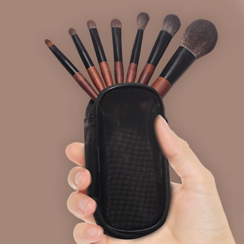 8pcs Mini Makeup Brush Set Portable Small Set Brushes Beginner Powder Eye Shadow Brushes - Image 5
