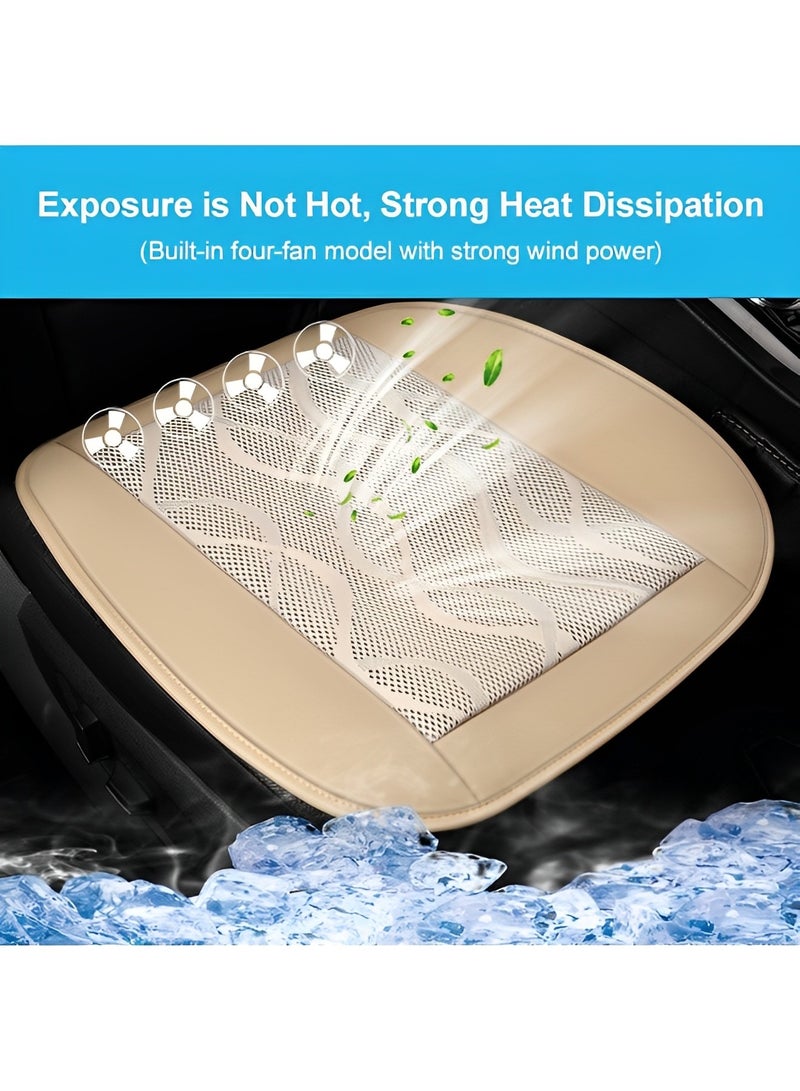 REOCLE Cooling Car Seat Cushion Thick Big Breathable Honeycomb Design Absorbs Pressure Points Seat Cushion with USB Cooling for Office Chair & Car seat & Wheelchair - Image 2