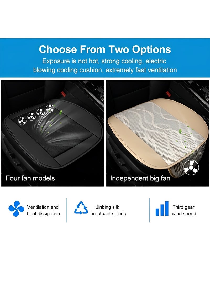 REOCLE Cooling Car Seat Cushion Thick Big Breathable Honeycomb Design Absorbs Pressure Points Seat Cushion with USB Cooling for Office Chair & Car seat & Wheelchair - Image 4