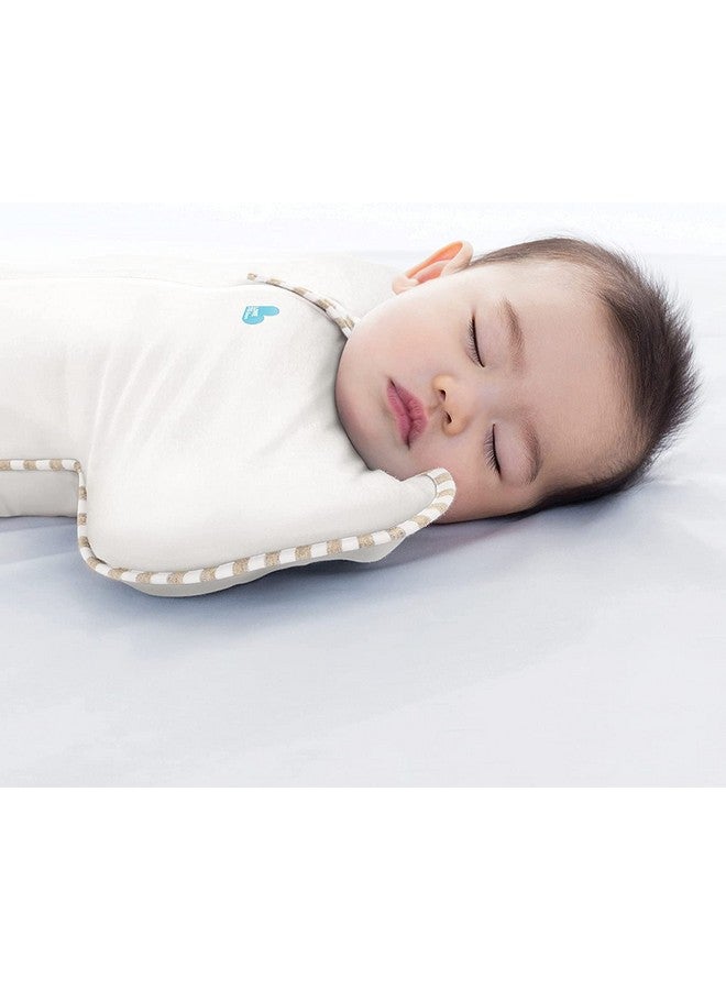 لاف تو دريم قماط عضوي من Love to Dream، كيس نوم للأطفال، قماطات Swaddle Up ذاتية التهدئة لحديثي الولادة، تساعد على النوم لفترة أطول، ملاءمة محكمة تساعد على تهدئة ردود الفعل المفاجئة، كيس نوم 1.0 TOG، من 13 إلى 18.5 رطل، كريمي - Image 5