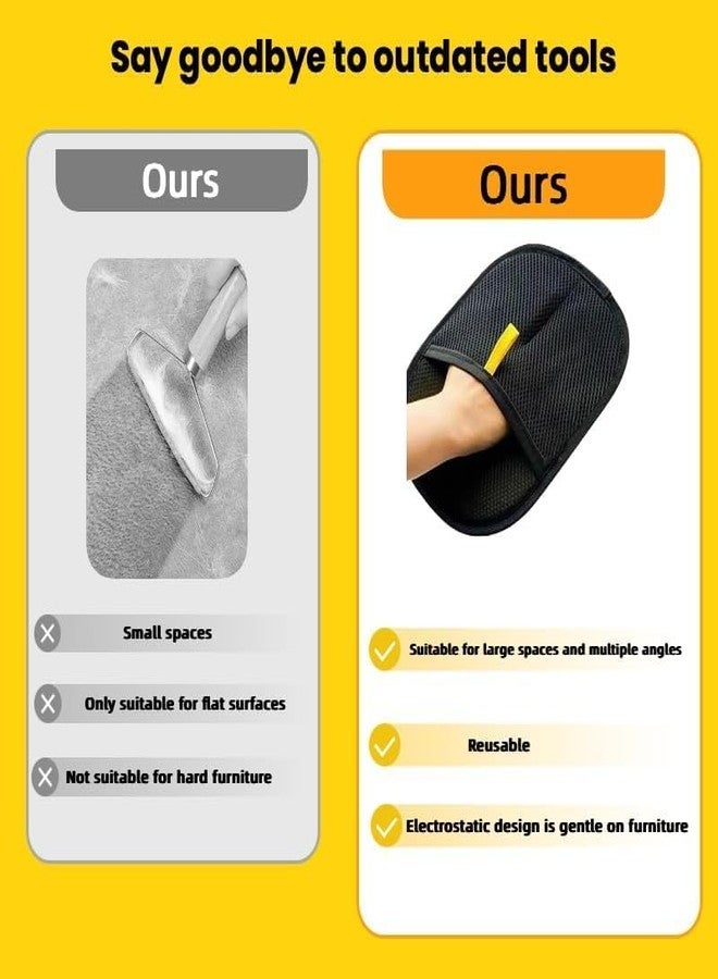 Canipel Pet Hair Remover Glove for Cats & Dogs, Electrostatic Pet Hair Removal Glove Mitt Cleaning Glove for Furniture, Carpets, Car Seats - Image 5