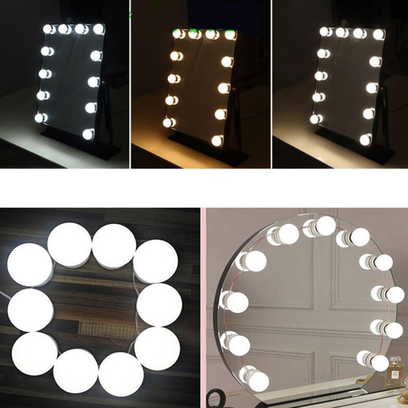 مجموعة أضواء مرآة تزيين LED من TIDTALEO بسطوع قابل للتعديل بثلاثة ألوان، مصابيح كهربائية بتقنية LED تعمل بجهد 5V عبر منفذ USB، مخصصة للاستخدام أثناء وضع المكياج وفي الحمام - Image 2