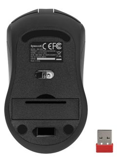 ريدراجون ماوس مكتب لاسلكي، BM-4054، USB 2.4 جيجا هرتز، زر تبديل 4000 نقطة في البوصة، عمر بطارية طويل، اتصال موثوق، مستشعر عالي الدقة، تصميم مريح - أسود  - Image 5