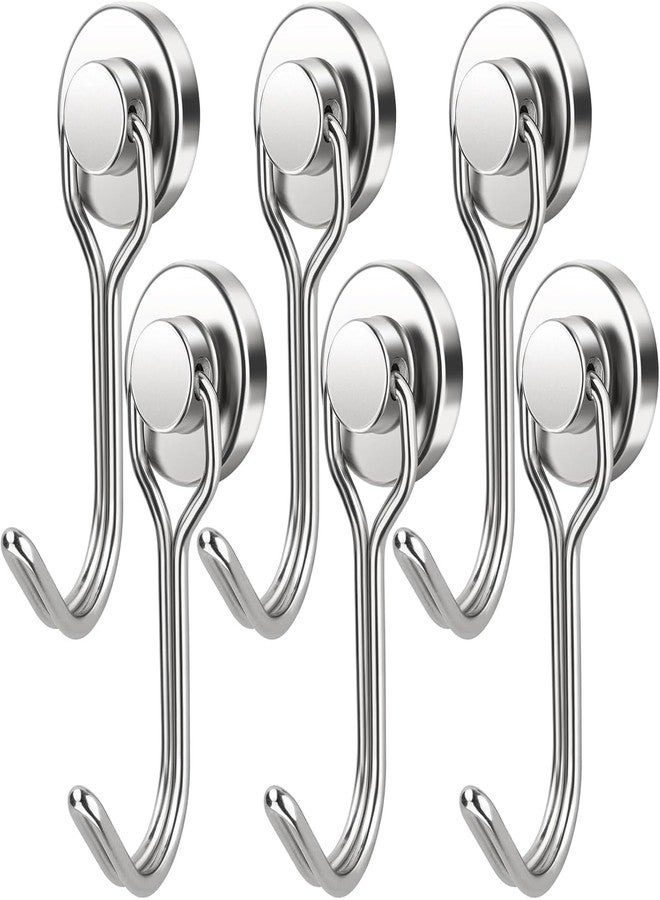 JICOOT Magnetic Hooks, 30lbs+ Magnet Hook 2025 Cruise Cabin Ship Essentials Heavy Duty Strong Magnets Refrigerator Fridge Hanging for Classroom Beach Vacation Kitchen Grills Home 3 Pack (Silver) - Image 1