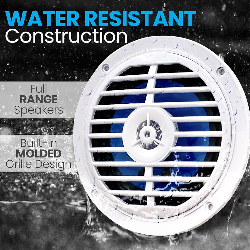 Pyle PLMR57W 5.25 Inch Dual Cone Waterproof Stereo Speaker System - Image 5