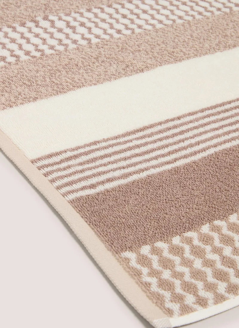 Matalan Beige Stripe Towel