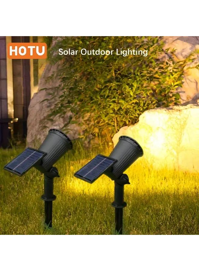 أضواء شمسية خارجية 9 ثنائيات LED ضوء دافئ قابل للتعديل حزمة أمان للحائط والأرض علبتين - Image 1