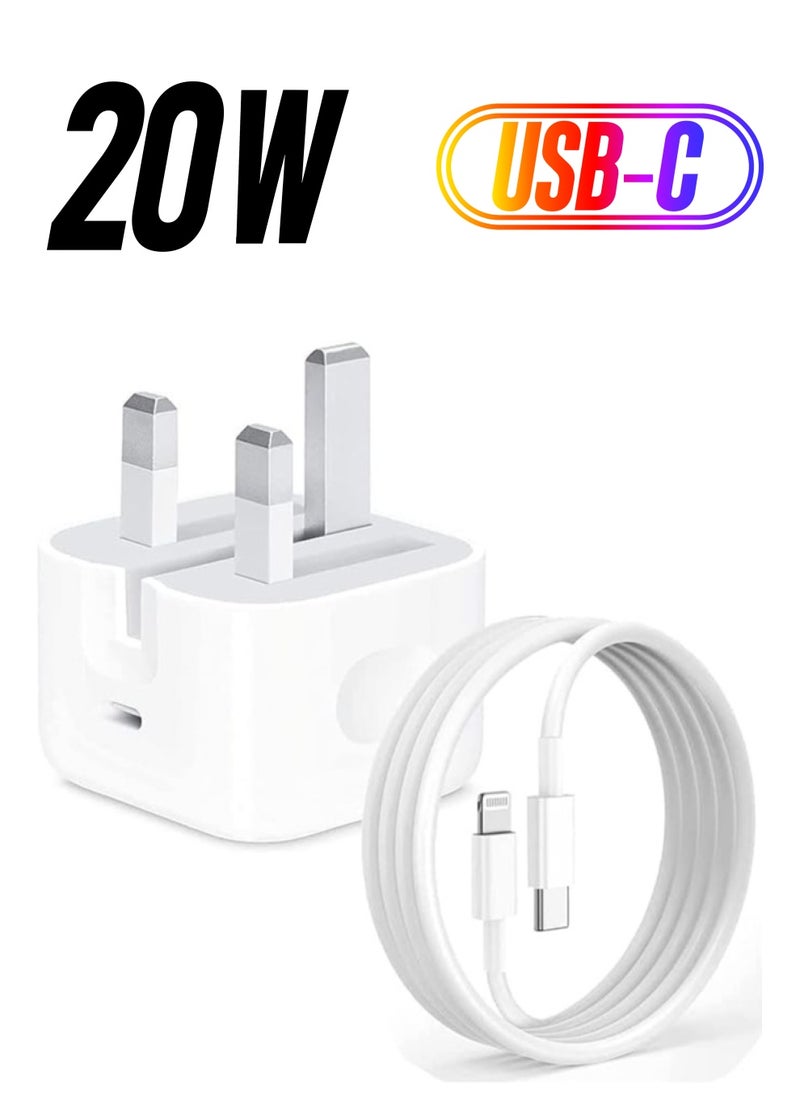 Shopit - 20W USB C Power Adapter with Type C to Lightning Cable White - Image 1