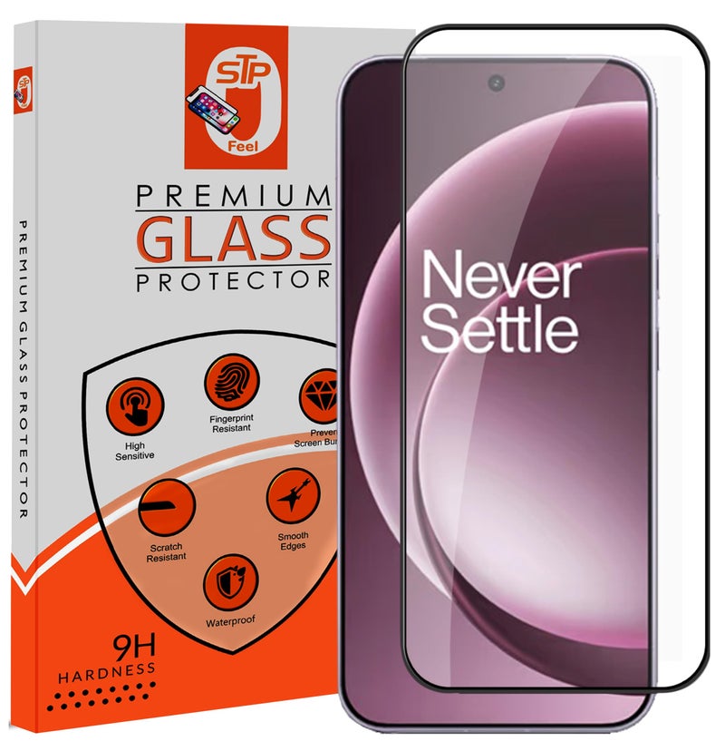 STP FEEL® Premium Tempered Glass Screen Protector Guard Compatible For Oneplus 15 5G (Ultrasonic Fingerprint Working) (6.78 Inch, Pack of 1) | Edge to Edge Coverage With Easy to installation kit - Image 1