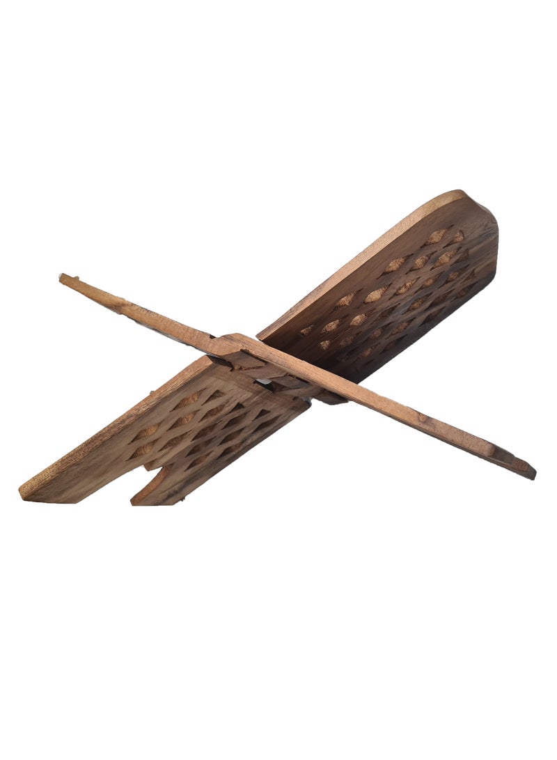 Pakistani Hand Made Foldable Natural Wood Quran Holder or Stand - Image 4