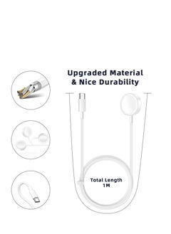 Watch New Type C Metal Magnetic Wireless Charger for Apple Watch Series 9 8 7 6 5 4 3 2 SE Applewatch USB C Quick Charging Cord Dock Cable-1  METR  - Image 3