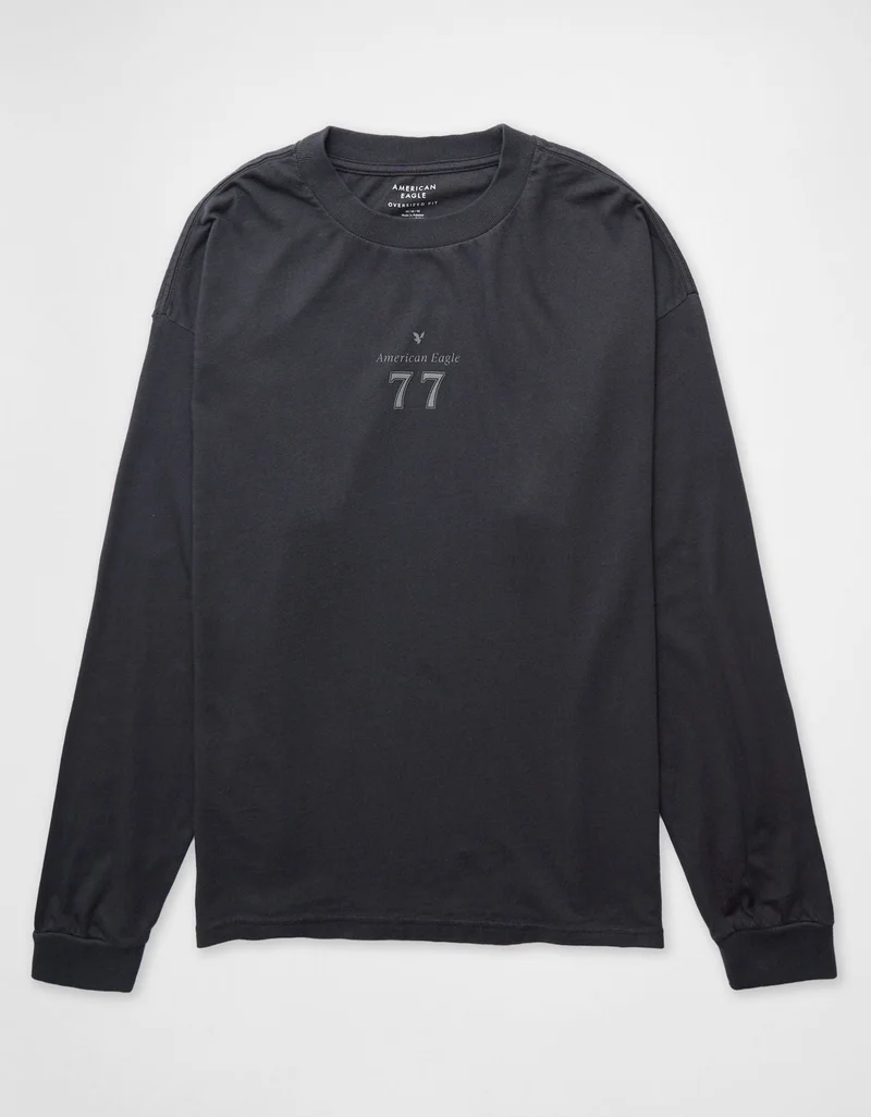 American Eagle  AE Long Sleeve Graphic T-Shirt for Men | Best Price UAE