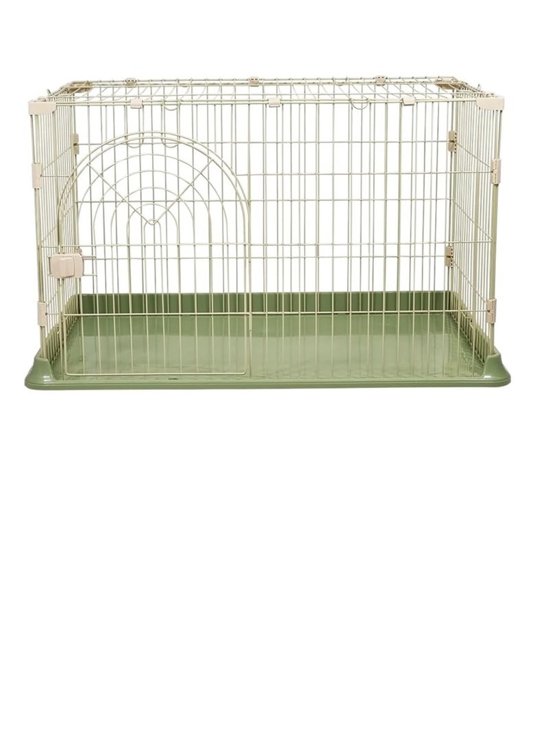 NNC PETS Cat cage, Thickened metal wire, Arched door design, Base widening buckle and door with push-pull switch, Indoor cat cage, Suitable for multiple cats, Easy to assemble and fordable cage (Color: Green)  - Image 1
