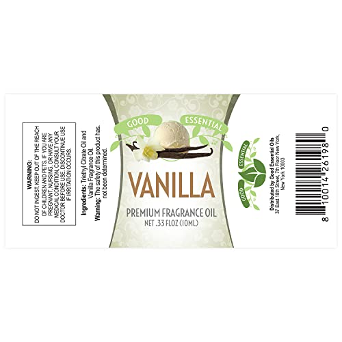 Good Essential Professional Vanilla Fragrance Oil 10 ml (0.33 fl oz) for Candles, Soaps, Perfume, Home Fragrance, Vanilla Diffuser Oil, and Body Lotion - Image 2