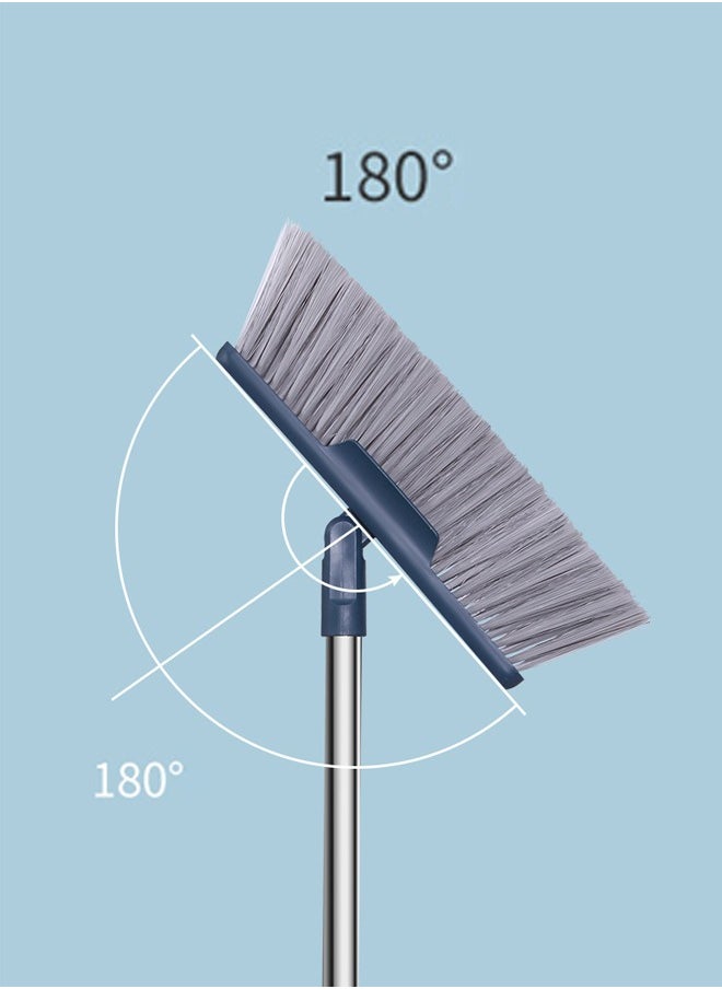 Foldable 180° Rotating Broom Combo with Comb Teeth and Long Handle