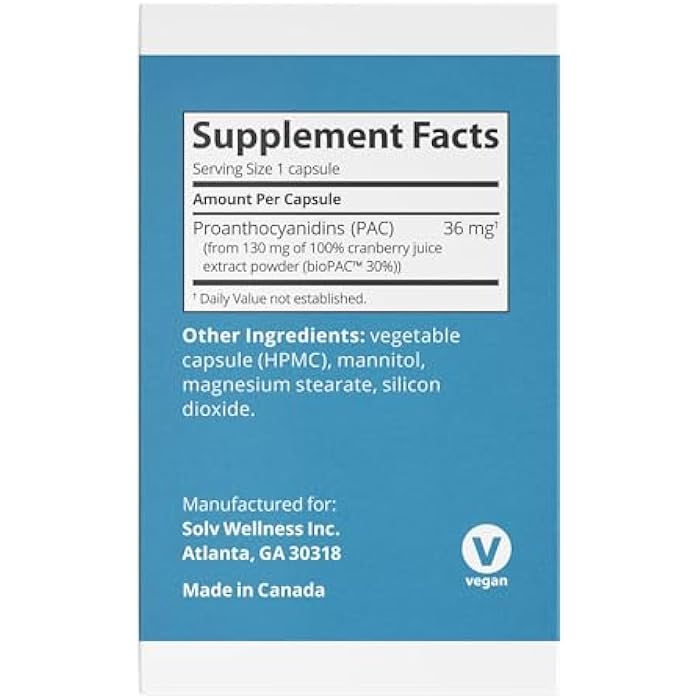 Solv Wellness GennaMD - Maximum UTI Defense - 36 mg Soluble PAC from 100% Cranberry Juice Extract - Highest PAC Concentration in a Small, Easy-to-Swallow Capsule - 90 Capsules - Image 3