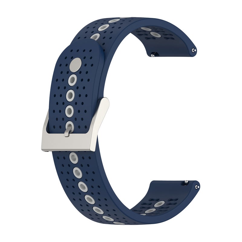 For Samsung Galaxy Watch4 40Mm Two-Color Silicone Breathable Watch Band(Midnight Blue + Grey) - Image 2