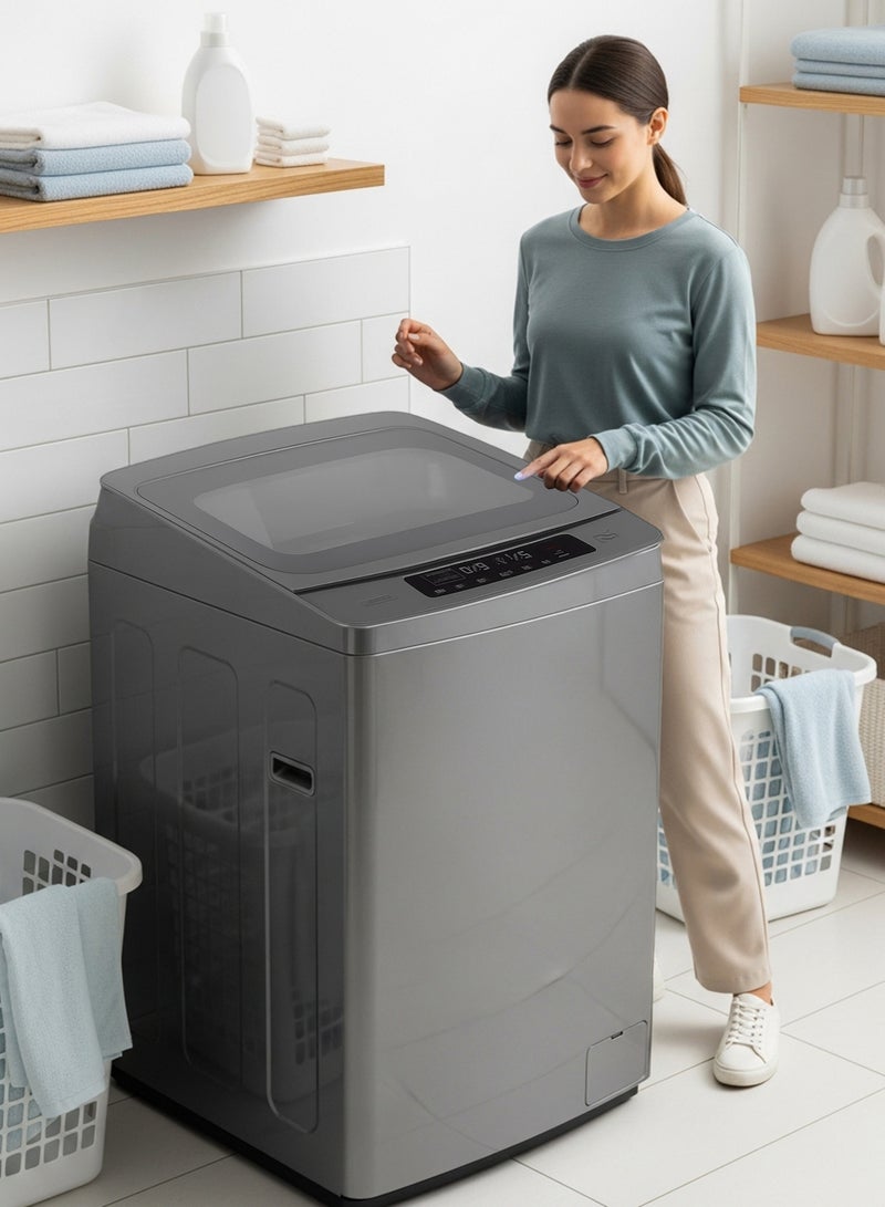 جنرال جولدي غسالة ملابس اوتوماتيك - تعبئة علوية - 11 كجم - فضي - GGWMTL11S - Image 4