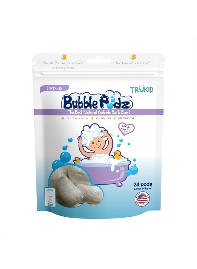 TruKid Bubble Podz The Best Natural Bubble Bath Ever Lavender, 24 Podz - Image 1