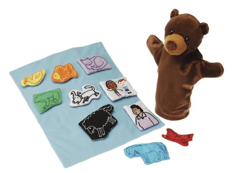 Constructive Playthings Brown Bear Brown Bear Puppet and Props Set for Children, 12-Piece with Bag, Ages 3 Years and Up - Image 5