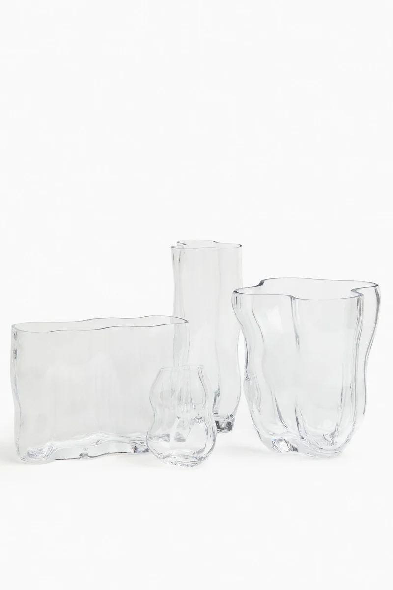 اتش اند ام مزهرية كبيرة من الزجاج