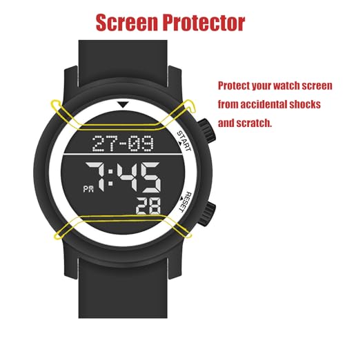 Motaney Stainless Steel Screen Protector for G Shock DW5600 and 5610 Series Watch, Cool Looking Protective Cover Compatible with Casio G-Shock GWM5610 GW5600 M5630 DW5000 DW5025 DW5030 DW5035 (Red) - Image 4
