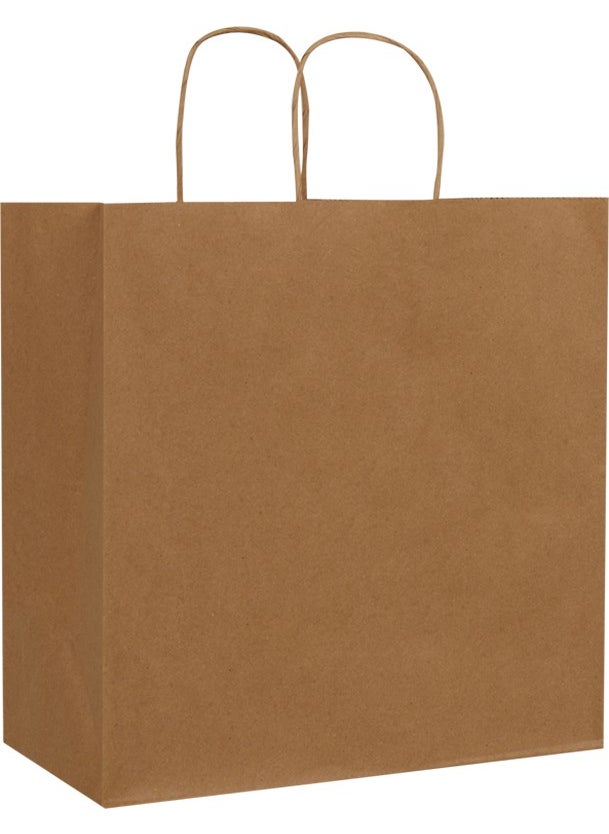 Packanya 29x15x29-200 Pieces Twist Handle Kraft Bag  - Image 2
