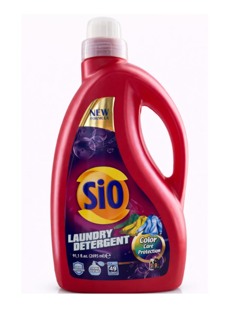 SIO Liquid Laundry Detergent – Color 2695 ml × 6 | Deep Cleaning & Color Protection - Image 1